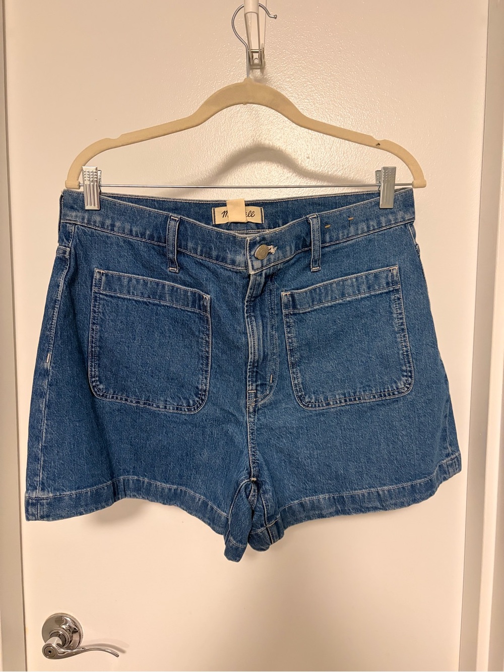Madewell Front-Pocket Denim Shorts in Blue Wash